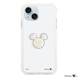 iPhone15Plus/14Plus クッションバンパー 耐衝撃クリアケース ラインミッキーマウス クリア