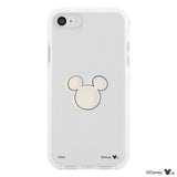 iPhone7/8/SE2/SE3 クッションバンパー 耐衝撃クリアケース ラインミッキーマウス クリア