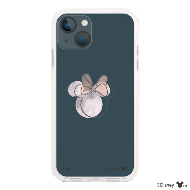 iPhoneケース クッションバンパー 耐衝撃クリアケース ＜ミニーマウス（ライン）＞
