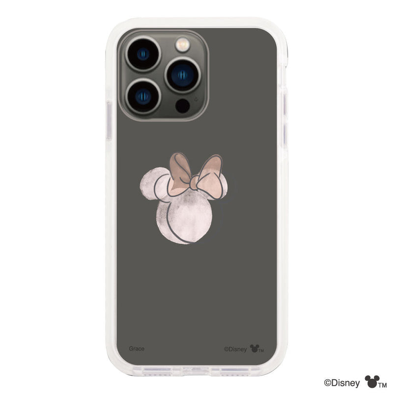 iPhoneケース クッションバンパー 耐衝撃クリアケース ＜ミニーマウス（ライン）＞