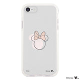 iPhone7/8/SE2/SE3 クッションバンパー 耐衝撃クリアケース ラインミニーマウス クリア