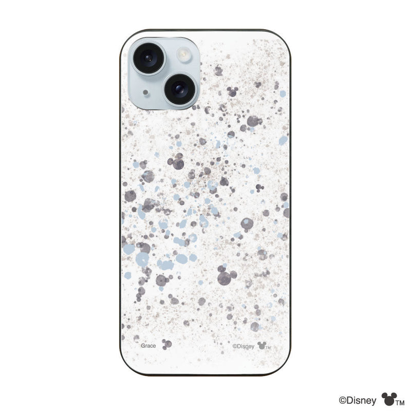 iPhoneケース ガラス 強化ガラスケース ＜ミッキーマウス（インクドット柄）＞