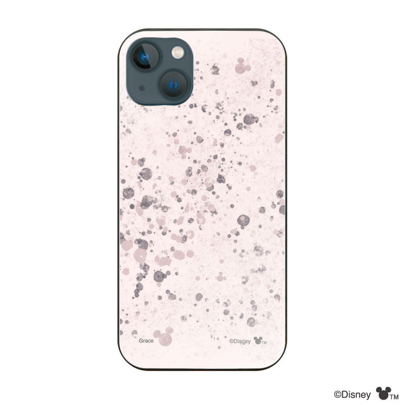 iPhoneケース ガラス 強化ガラスケース ＜ミッキーマウス（インクドット柄）＞