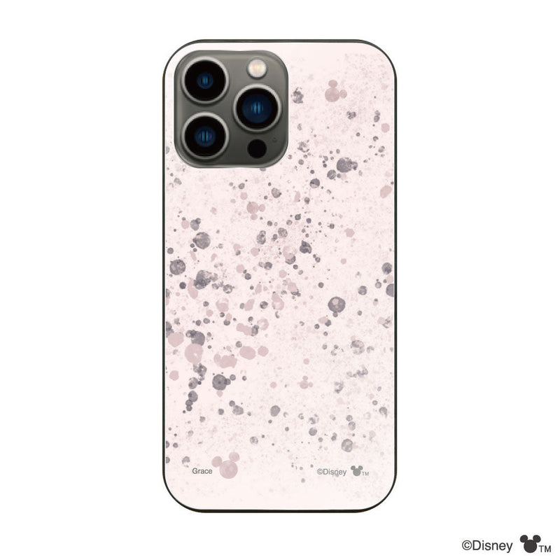 iPhoneケース ガラス 強化ガラスケース ＜ミッキーマウス（インクドット柄）＞