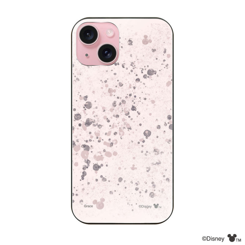 iPhoneケース ガラス 強化ガラスケース ＜ミッキーマウス（インクドット柄）＞