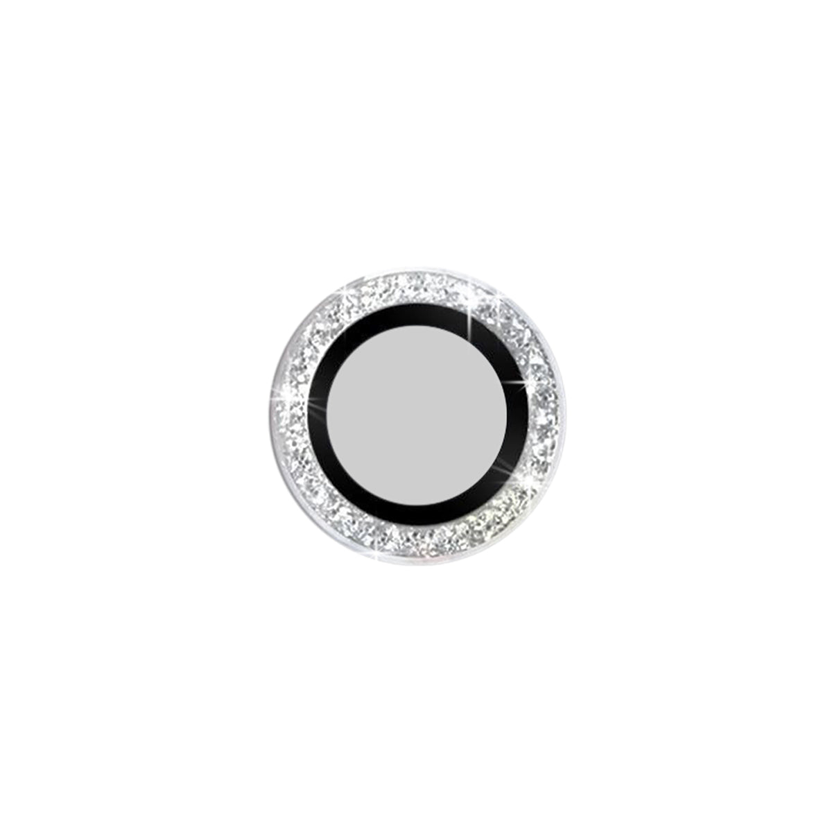 iPhone17Pro/17ProMax スマホアクセサリー カメラカバー ラメカメラレンズガラスカバー シルバー