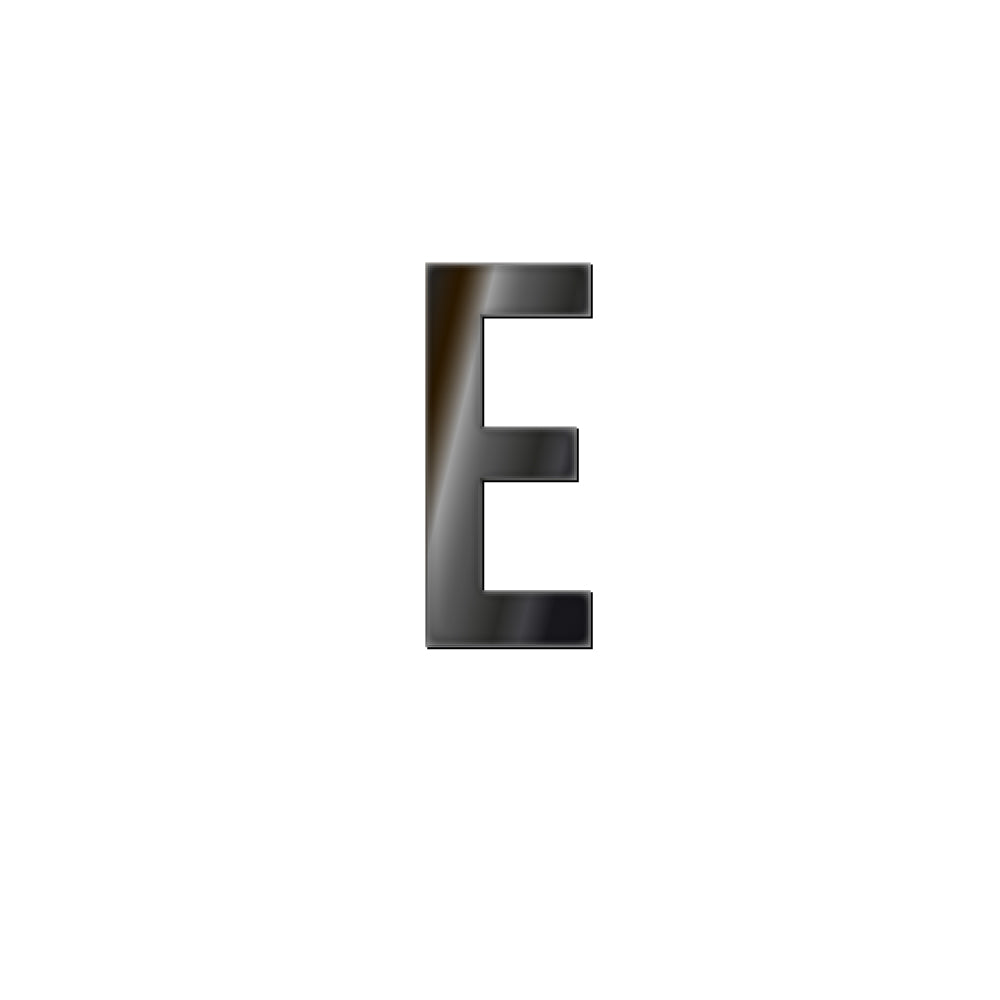 チャーム バンドラージイニシャル ブラック E