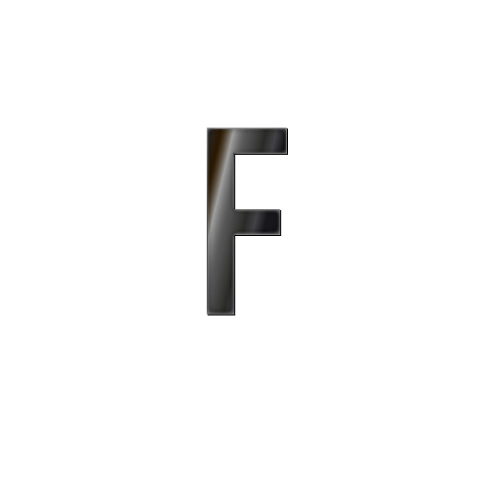チャーム バンドラージイニシャル ブラック F