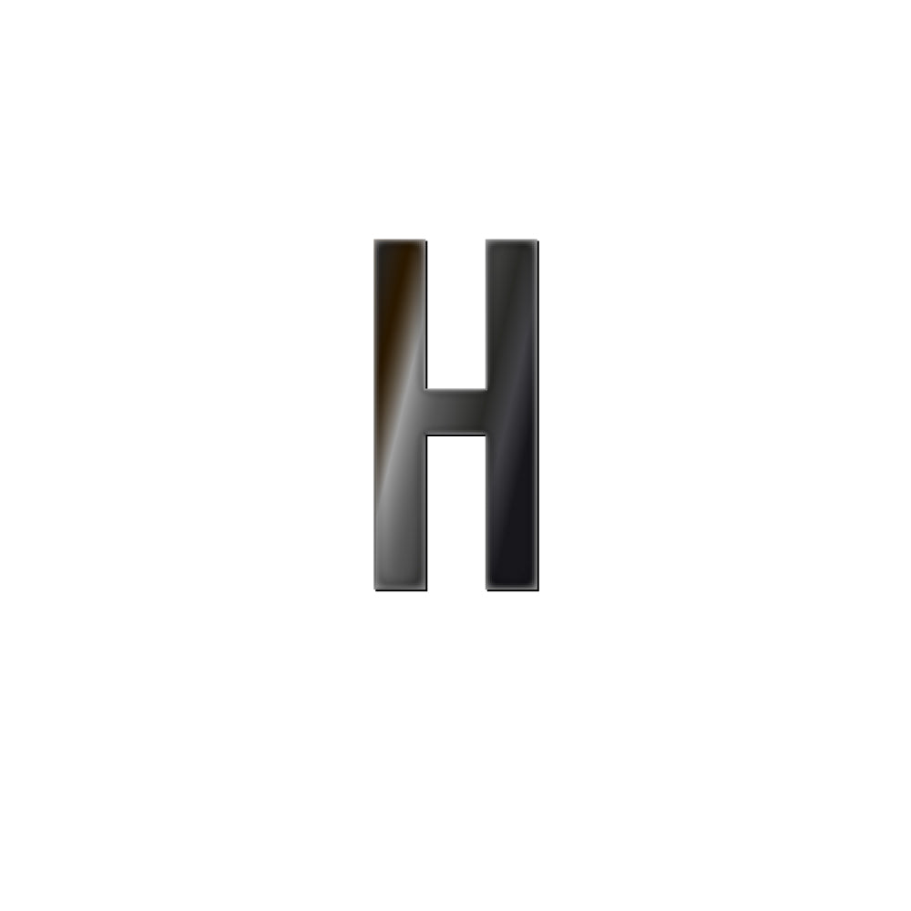 チャーム バンドラージイニシャル ブラック H