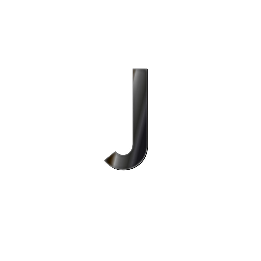 チャーム バンドラージイニシャル ブラック J