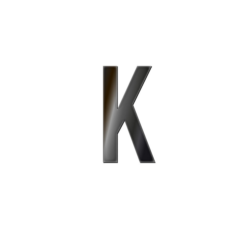 チャーム バンドラージイニシャル ブラック K