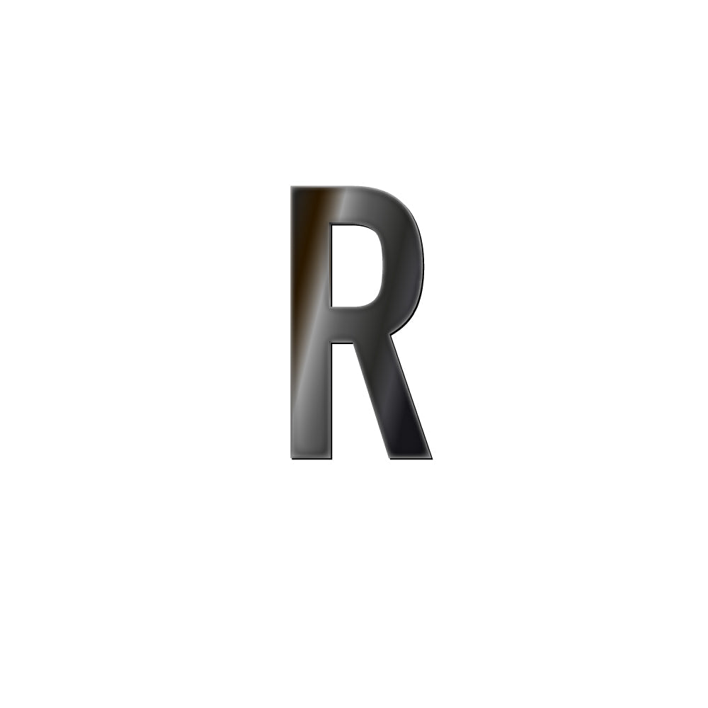 チャーム バンドラージイニシャル ブラック R