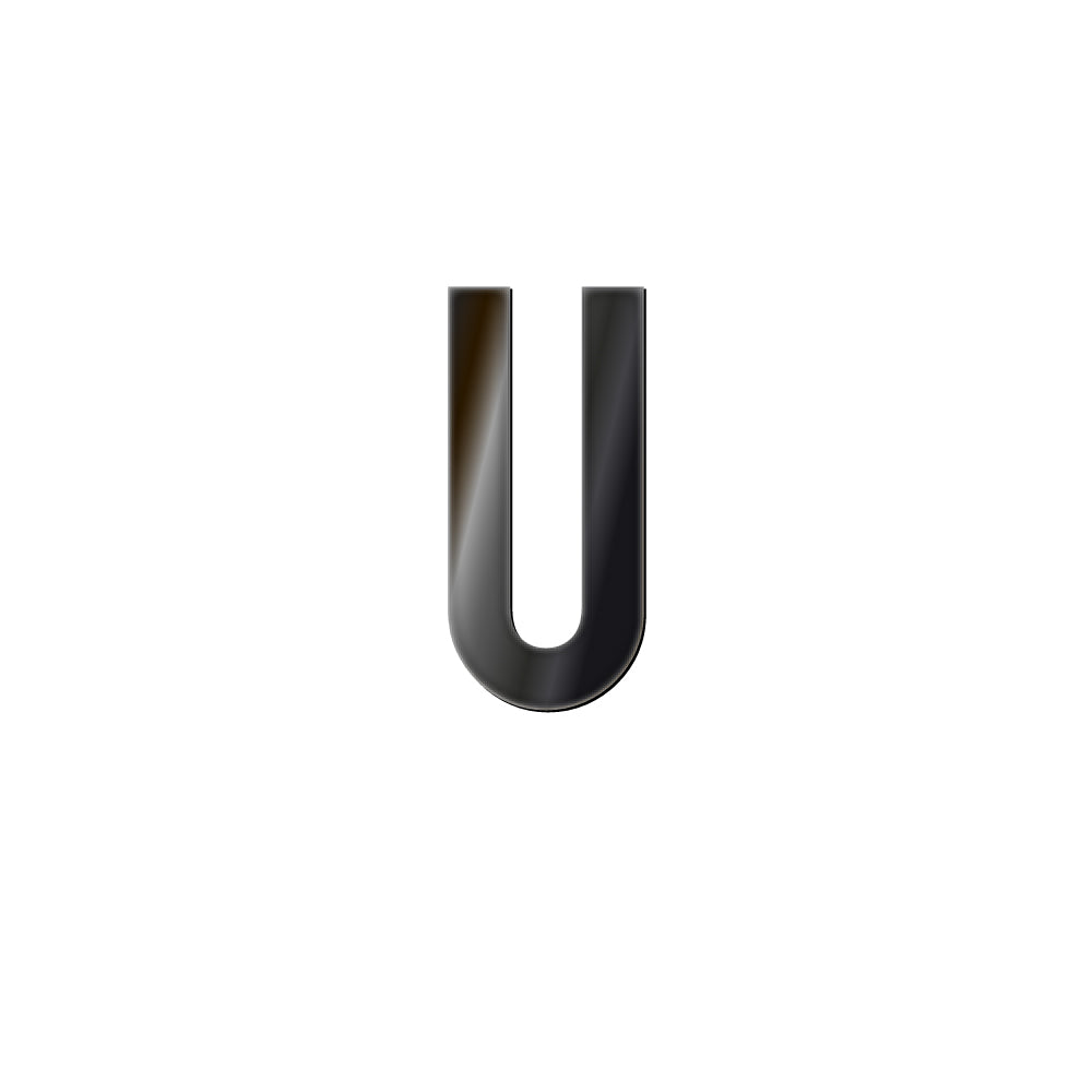 チャーム バンドラージイニシャル ブラック U