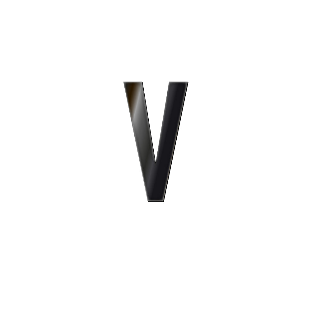 チャーム バンドラージイニシャル ブラック V