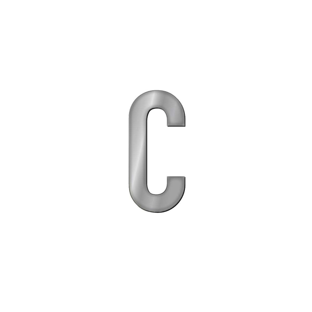 チャーム バンドラージイニシャル シルバー C