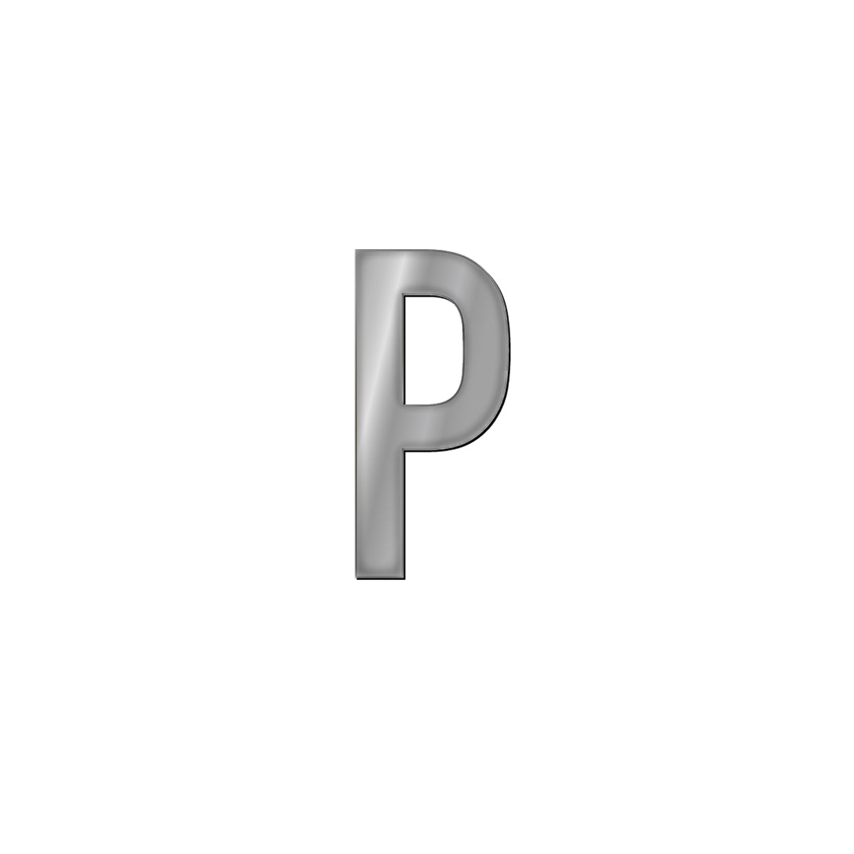 チャーム バンドラージイニシャル シルバー P
