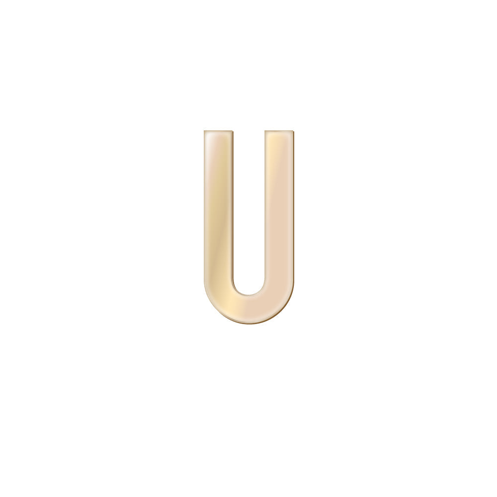 チャーム バンドラージイニシャル ゴールド U