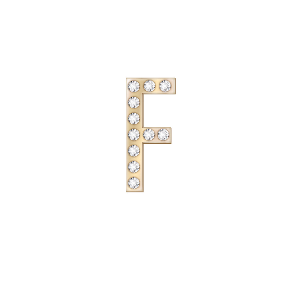 Free チャーム バンドラージデザインイニシャル ゴールドビジュー