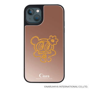 iPhoneケース ミラーバンパー ミラー付きケース エンジェルブルー ナカムラくん ハナちゃん グリッターシルエットライン