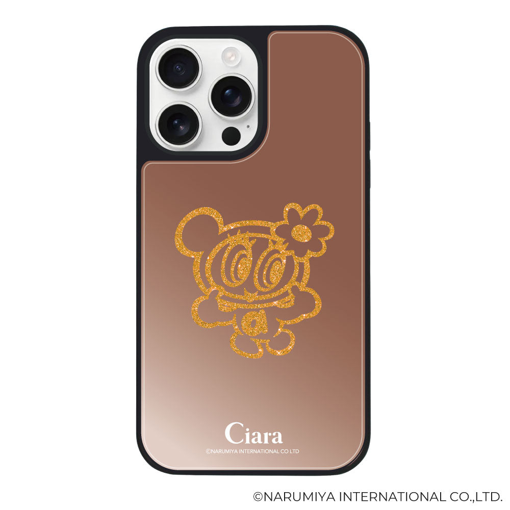 iPhoneケース ミラーバンパー ミラー付きケース エンジェルブルー ナカムラくん ハナちゃん グリッターシルエットライン