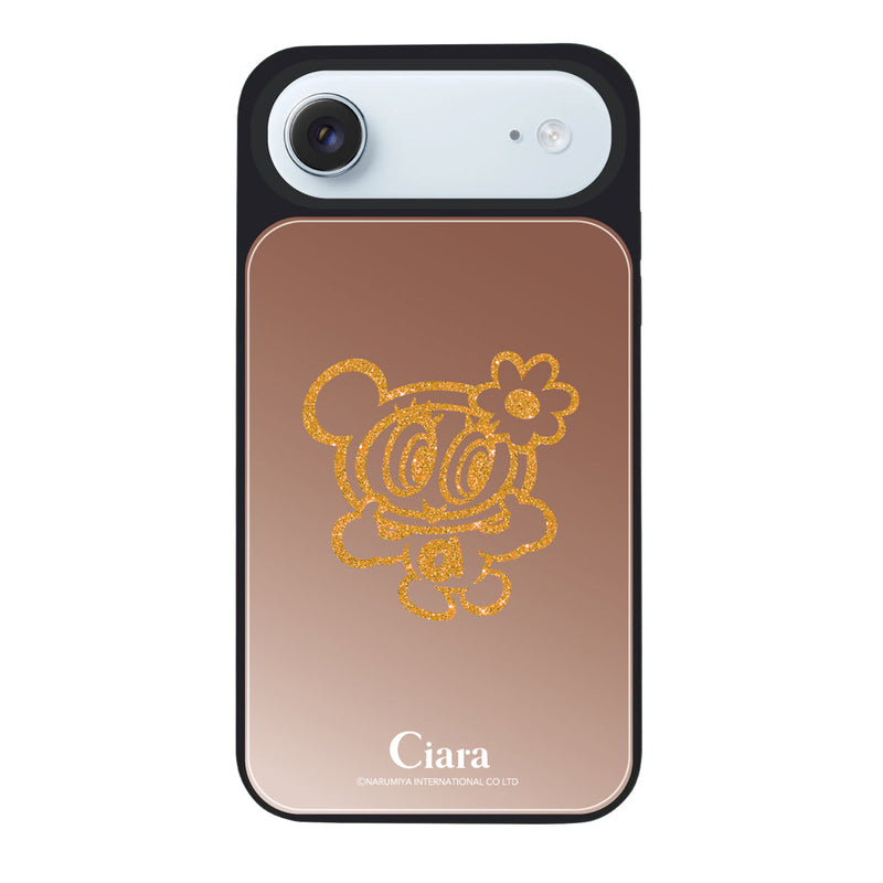 iPhoneケース ミラーバンパー ミラー付きケース エンジェルブルー ナカムラくん ハナちゃん グリッターシルエットライン