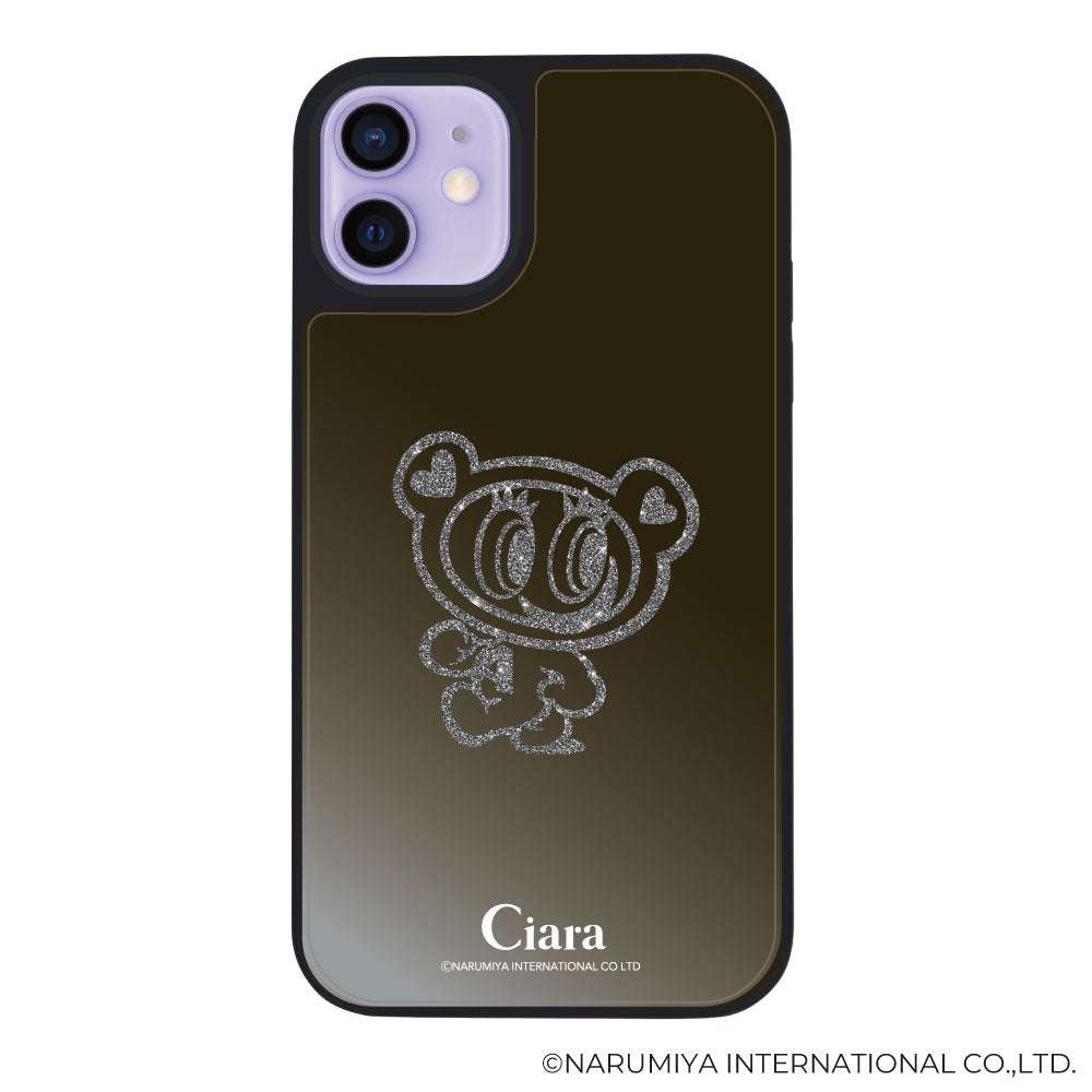iPhoneケース ミラーバンパー ミラー付きケース エンジェルブルー ナカムラくん ハナちゃん グリッターシルエットライン