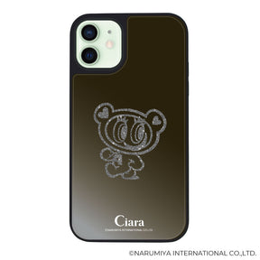 iPhoneケース ミラーバンパー ミラー付きケース エンジェルブルー ナカムラくん ハナちゃん グリッターシルエットライン
