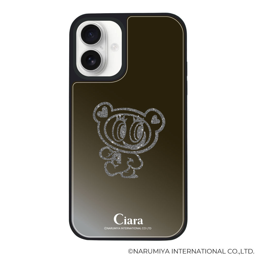 iPhoneケース ミラーバンパー ミラー付きケース エンジェルブルー ナカムラくん ハナちゃん グリッターシルエットライン