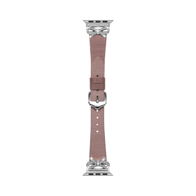 AppleWatchバンド リボンビジューレザーアップルウォッチバンド