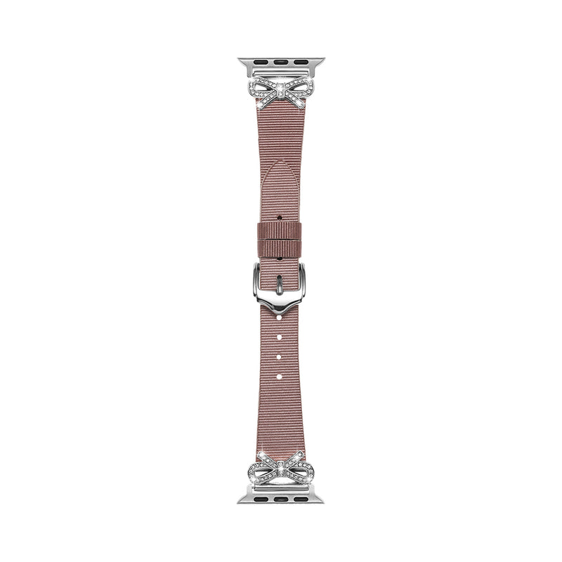 AppleWatchバンド リボンビジューレザーアップルウォッチバンド