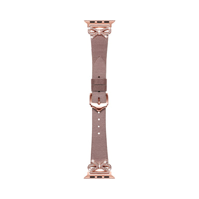 AppleWatchバンド リボンビジューレザーアップルウォッチバンド