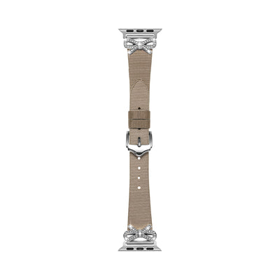 AppleWatchバンド リボンビジューレザーアップルウォッチバンド
