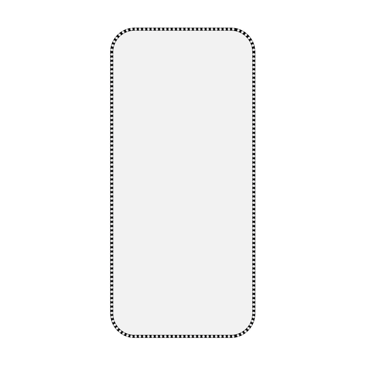 ラインストーンフレームツヤ消しガラスフィルム