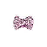 バンドチャーム チャーム ラインストーンリボンバンドホールチャーム ピンクゴールド