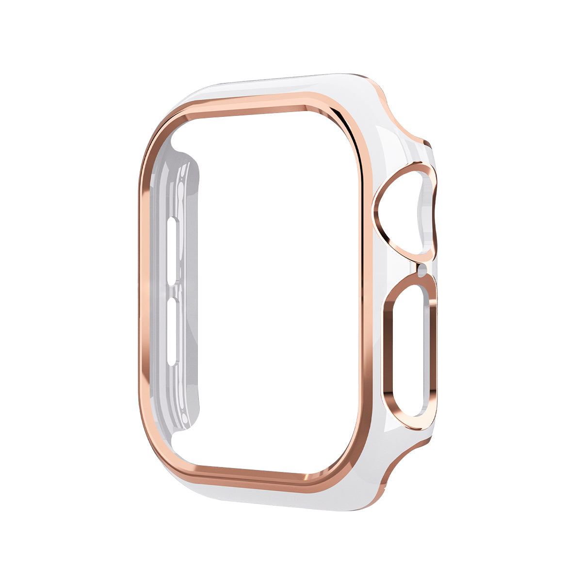 42mm フレームラインアップルウォッチカバー ホワイト/ローズゴールド