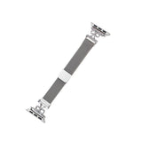 42mm/44mm/45mm/46mm/49mm リボンモチーフミラネーゼループアップルウォッチバンド シルバー