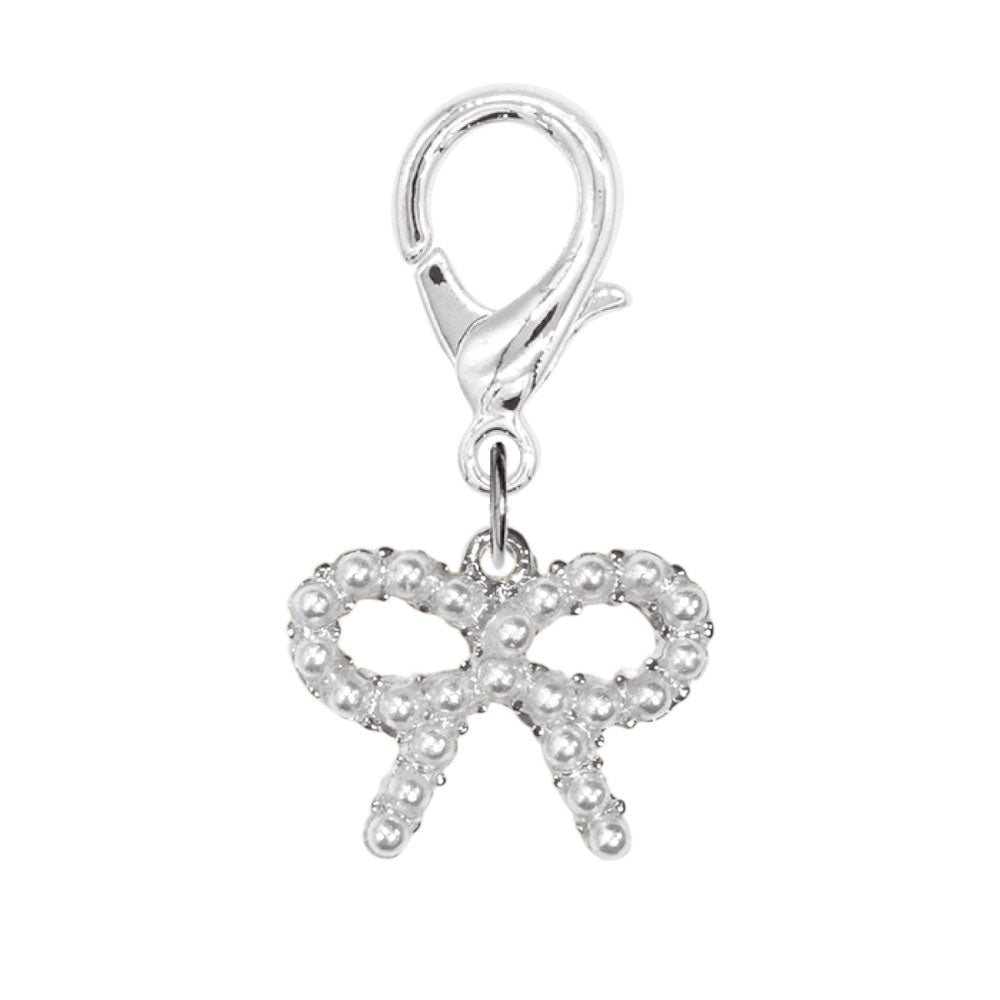 Free カスタム ミニパールリボン シルバー