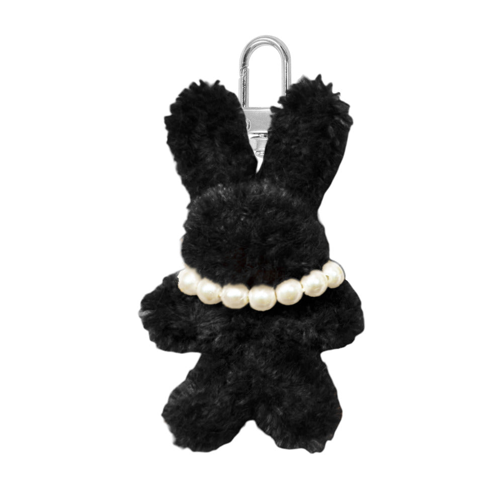 Free カスタム ミニラビットモールドールチャーム ブラック/シルバー
