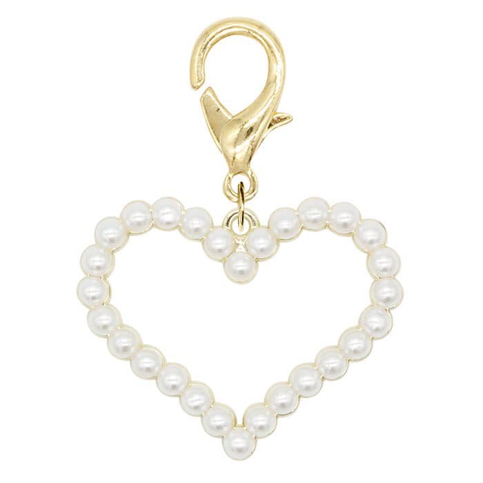 チャーム カスタム パールハート