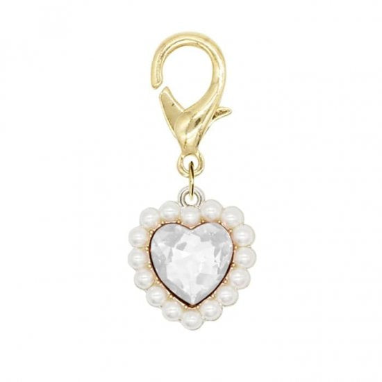 チャーム】 チャーム HEART STONE PEARL CHARM(ハートストーンパール