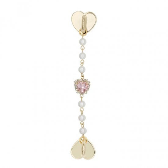 チャーム】 チャーム TRIPLE HEART PEARL CHAIN CHARM(トリプルハート