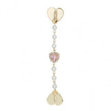 スマホチャーム チェーン センターハートパールチェーンチャーム オーロラ