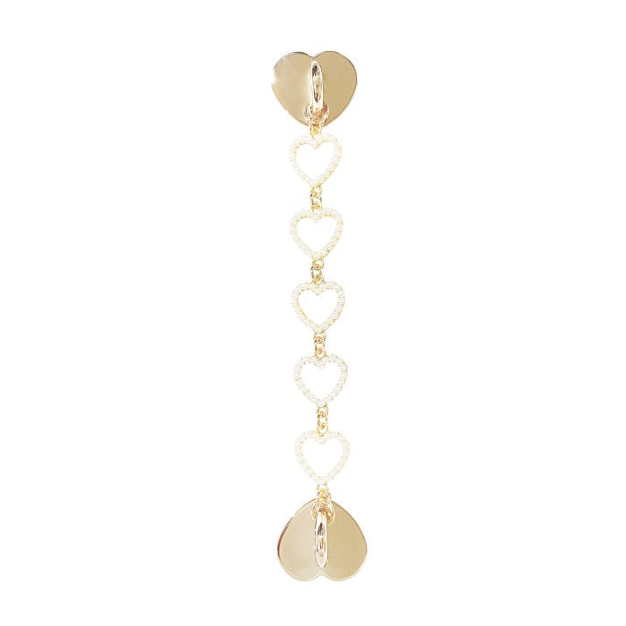 チャーム】 チャーム TRIPLE HEART PEARL CHAIN CHARM(トリプルハート