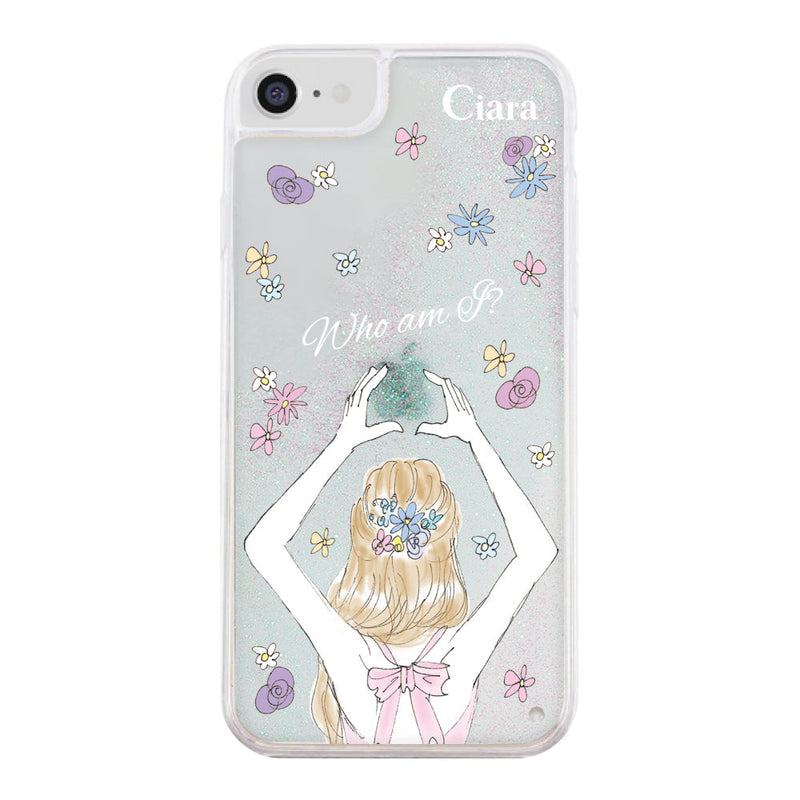 iPhoneケース グリッター オイルクリアケース バックショット