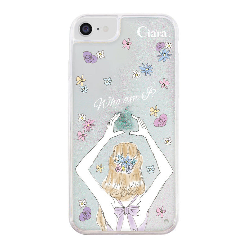 iPhoneケース グリッター オイルクリアケース バックショット
