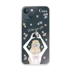 iPhone13mini ハイブリッド クリアケース バックショット ピンク