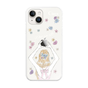 iPhone14 ハイブリッド クリアケース バックショット ピンク