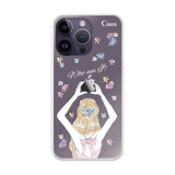 iPhone14ProMax ハイブリッド クリアケース バックショット ピンク