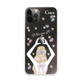 iPhoneX/XS ハイブリッド クリアケース バックショット ピンク