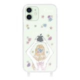 iPhone12miniケース ストラップクリアケース バックショット ピンク